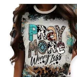 (MARKED DOWN)PRAY MORE WORRY LESS T-SHIRT
